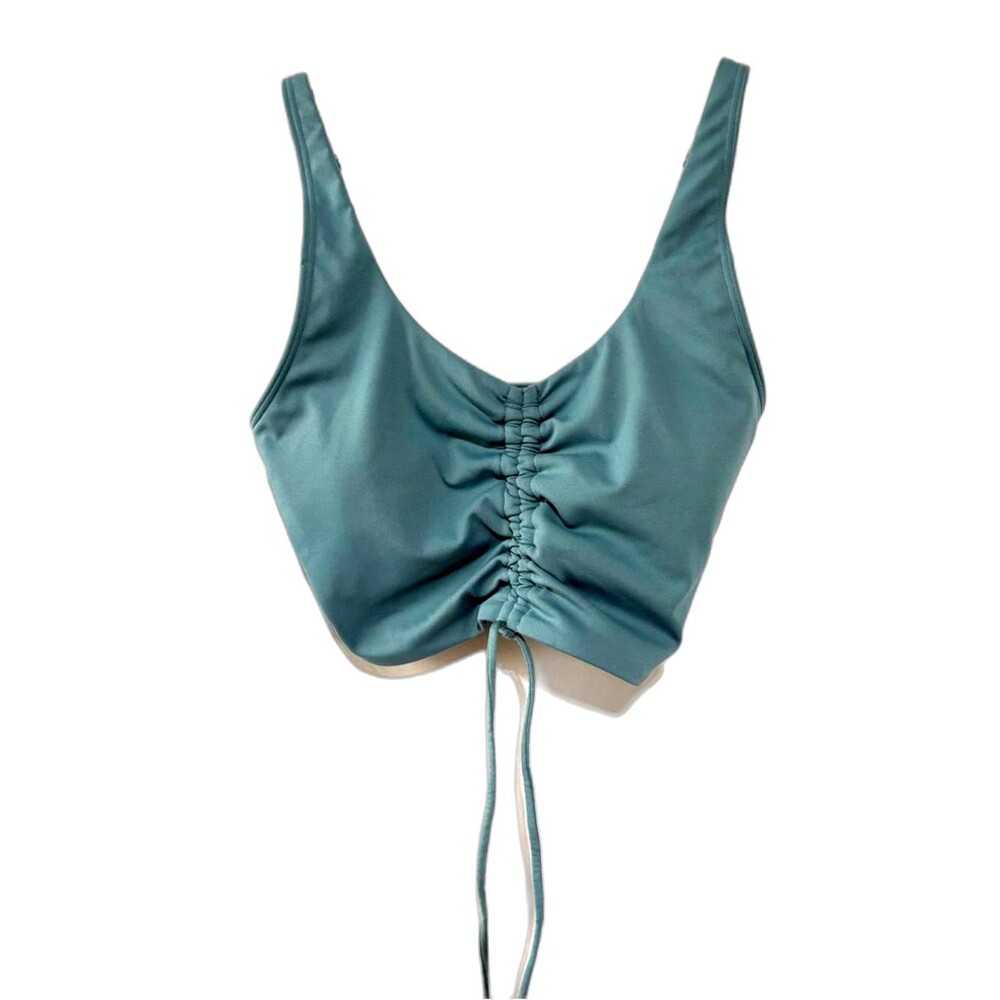 PINK Victoria's Secret Relay Ruched Plunge Sports Bra